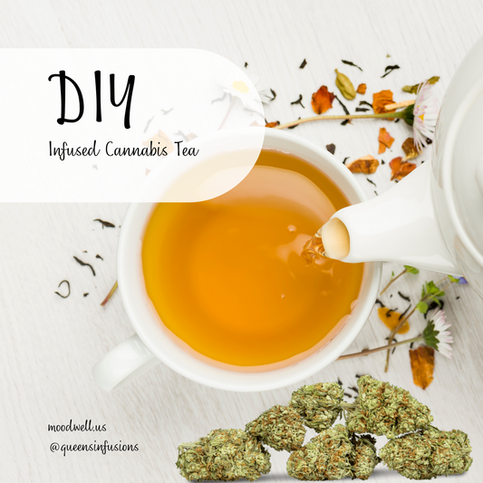 tisane infused cbga tea using raw cbg flower and dried chamomile flower