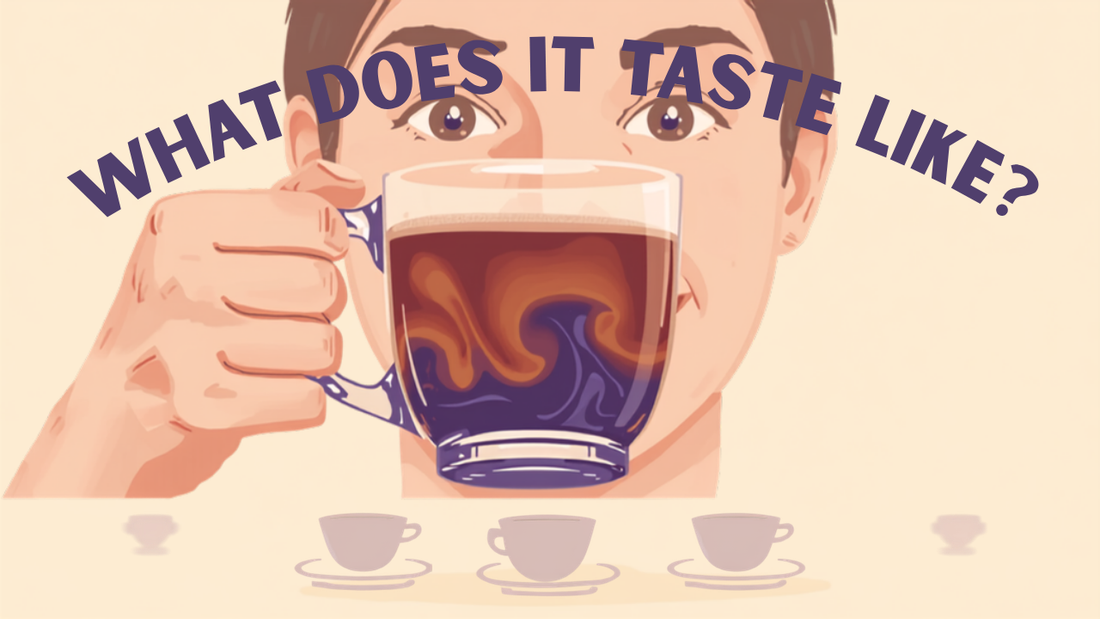 Taste-testing a smooth violet mushroom coffee — what mushroom coffee actually tastes like