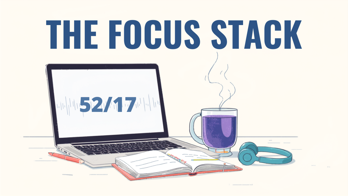 Study desk with laptop, headphones, and violet mushroom coffee — the back-to-school focus stack