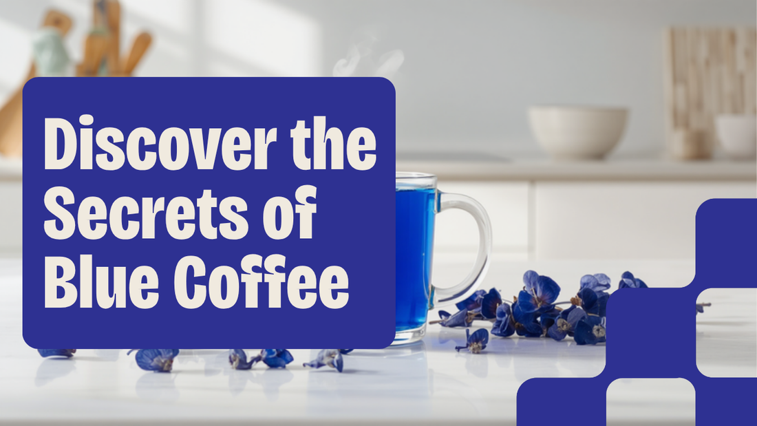 Vivid royal-blue coffee with butterfly pea flowers — what blue coffee is and how to make it