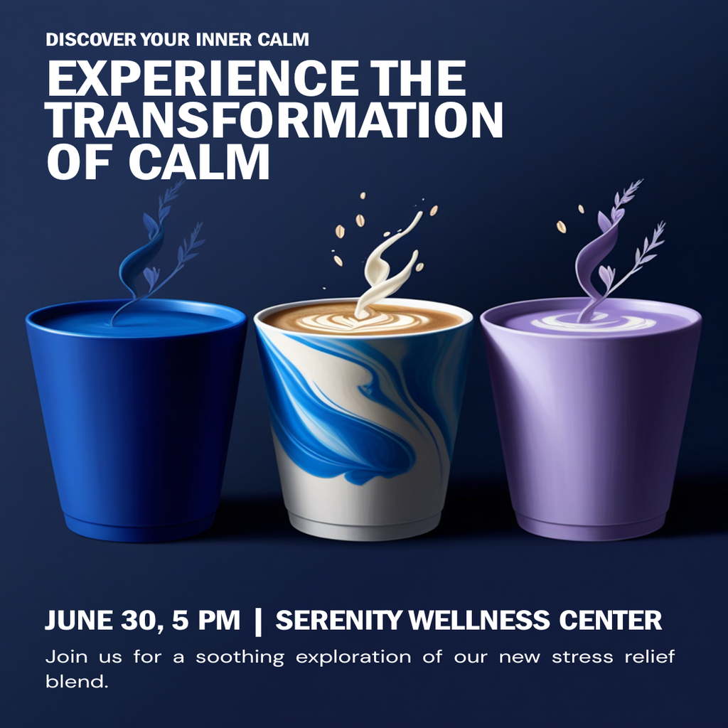 CALM Color-Changing Coffee — Blue to Lavender shift sequence