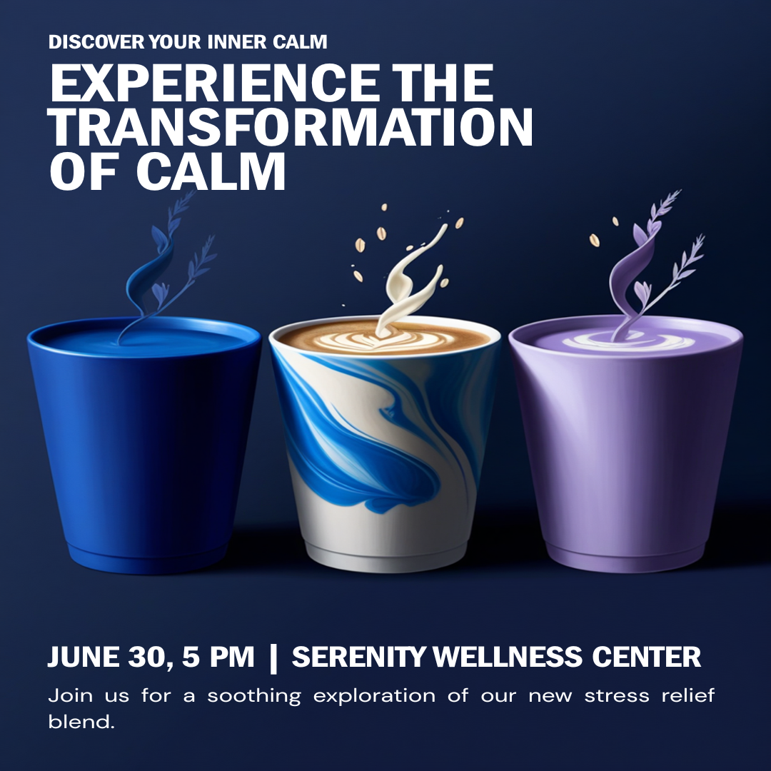 CALM Color-Changing Coffee — Blue to Lavender shift sequence
