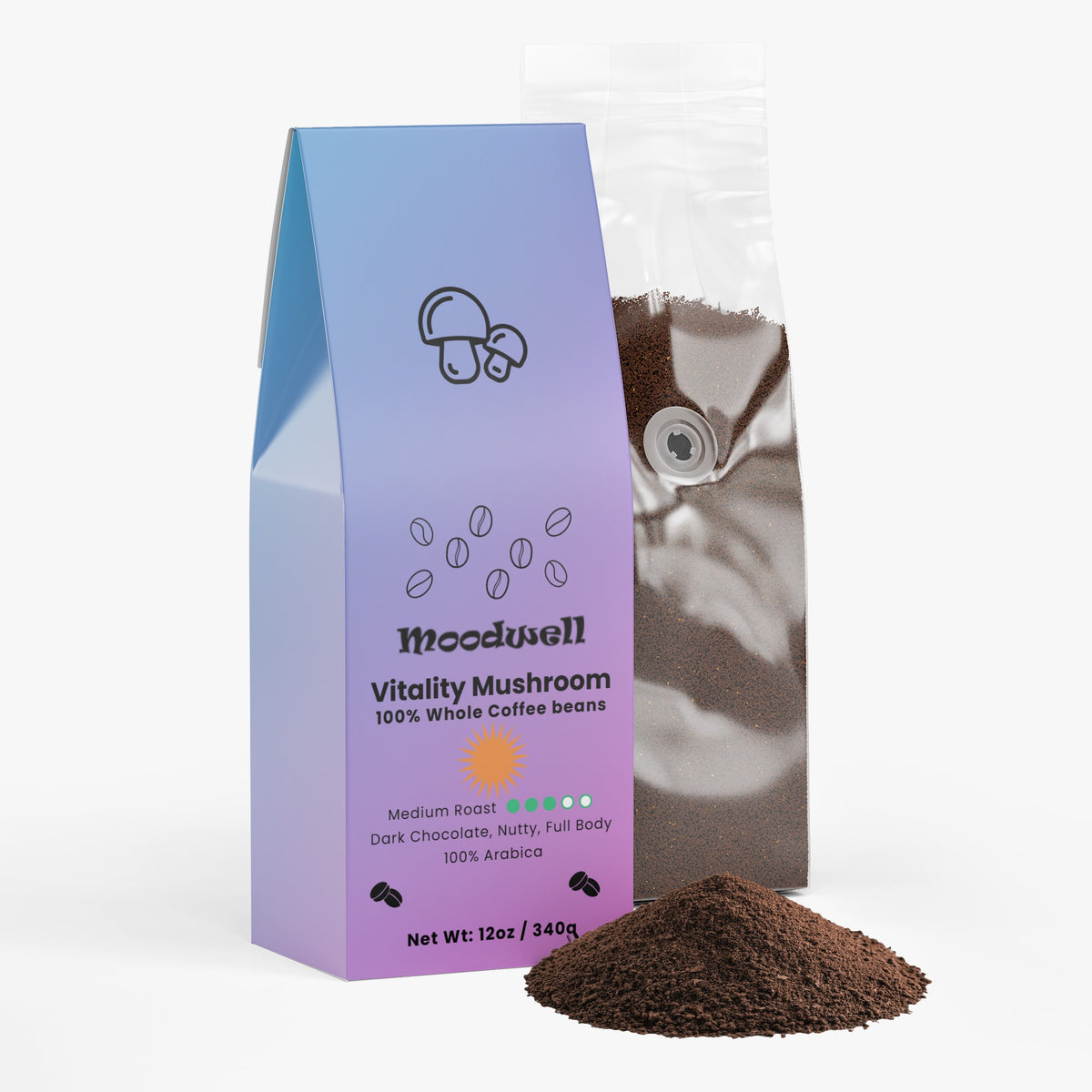 Vitality Mushroom Coffee (Medium Roast)