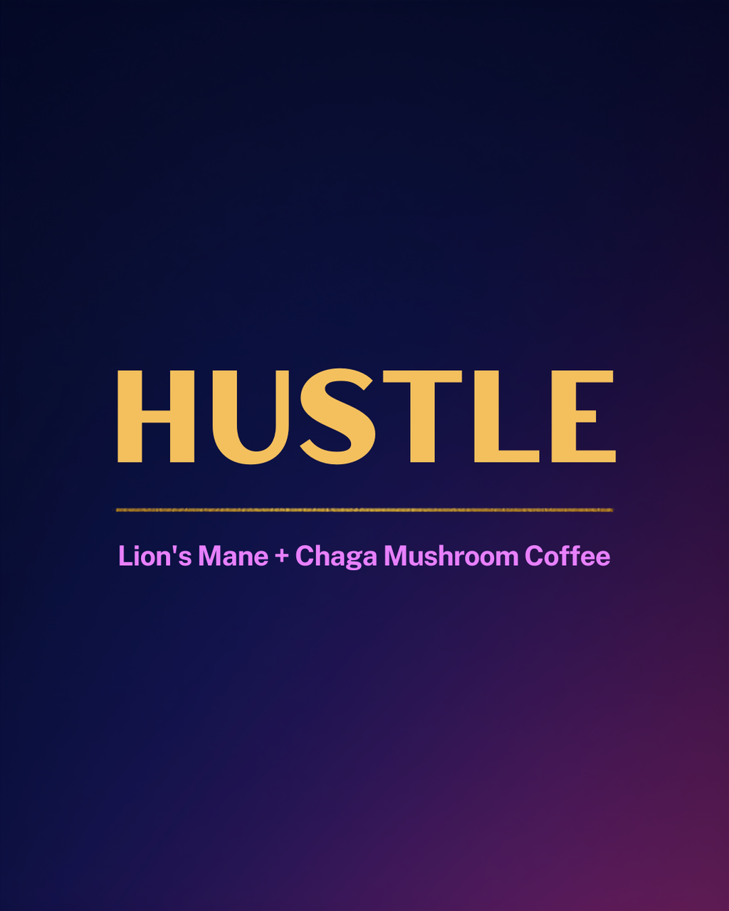HUSTLE Color-Changing Mushroom Coffee Label